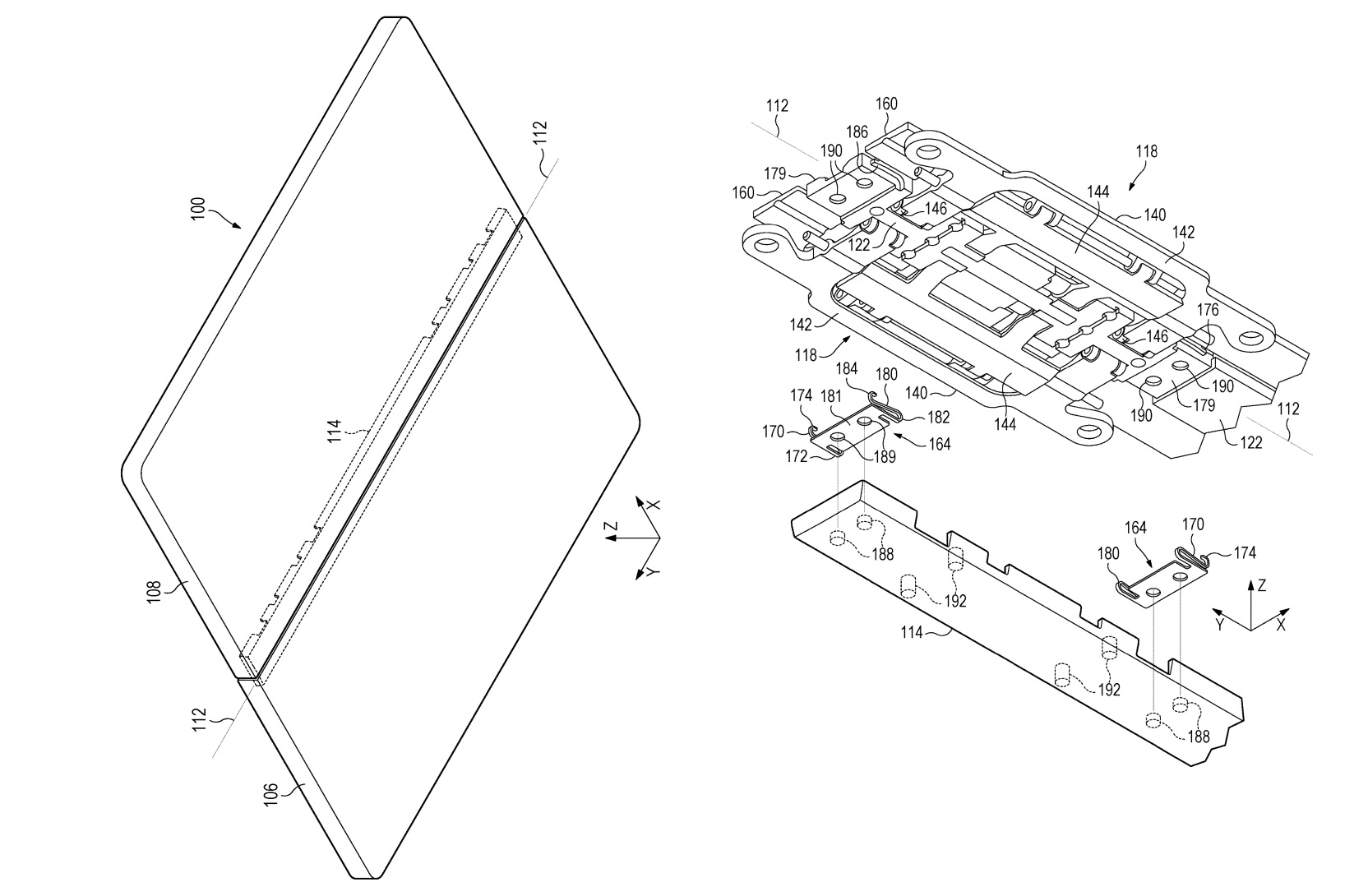 Surface Phone patent with single plate cover