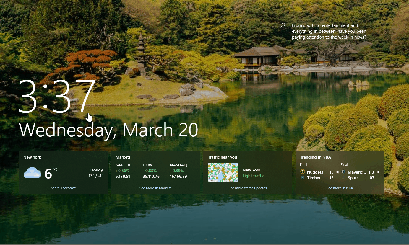 Windows 10 Lock Screen
