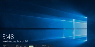 Windows 10 lock screen cards feature