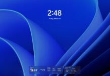 Windows 11 lock screen with MSN widgets