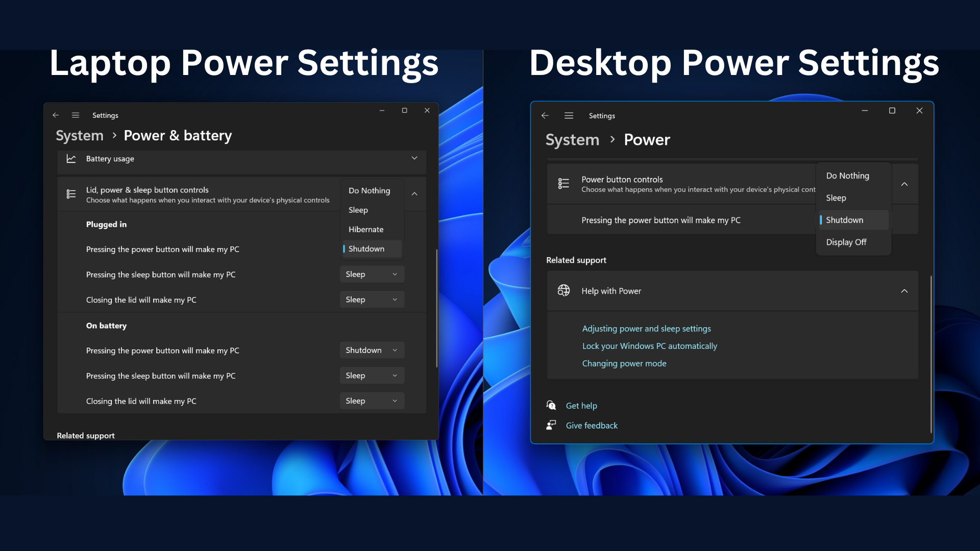 Power Options In Windows 11 Change Power And Sleep Settings In 