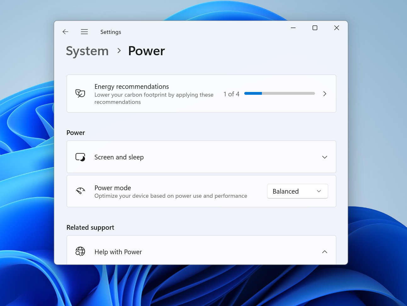 configuração de energia no Windows 11 23h2