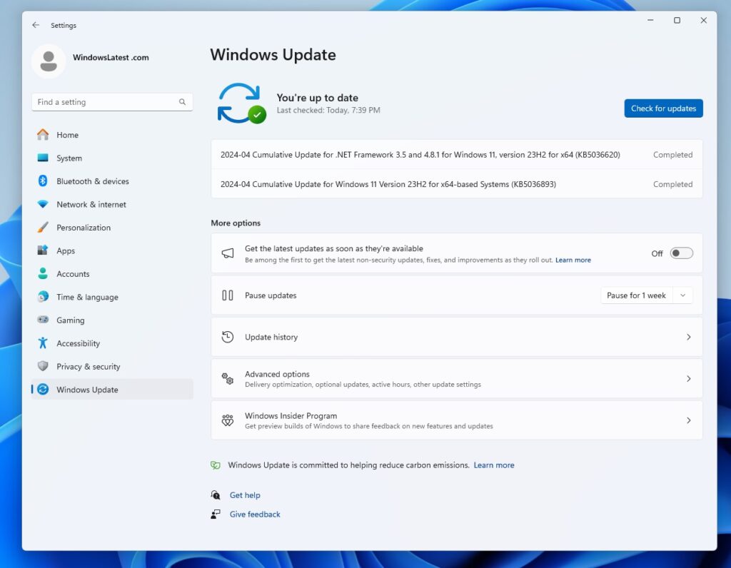 Windows 11 KB5036893 turns on Moment 5 (direct download links)