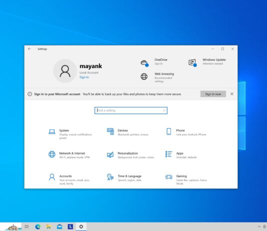 Windows 10 sign in to your Microsoft account pop-up