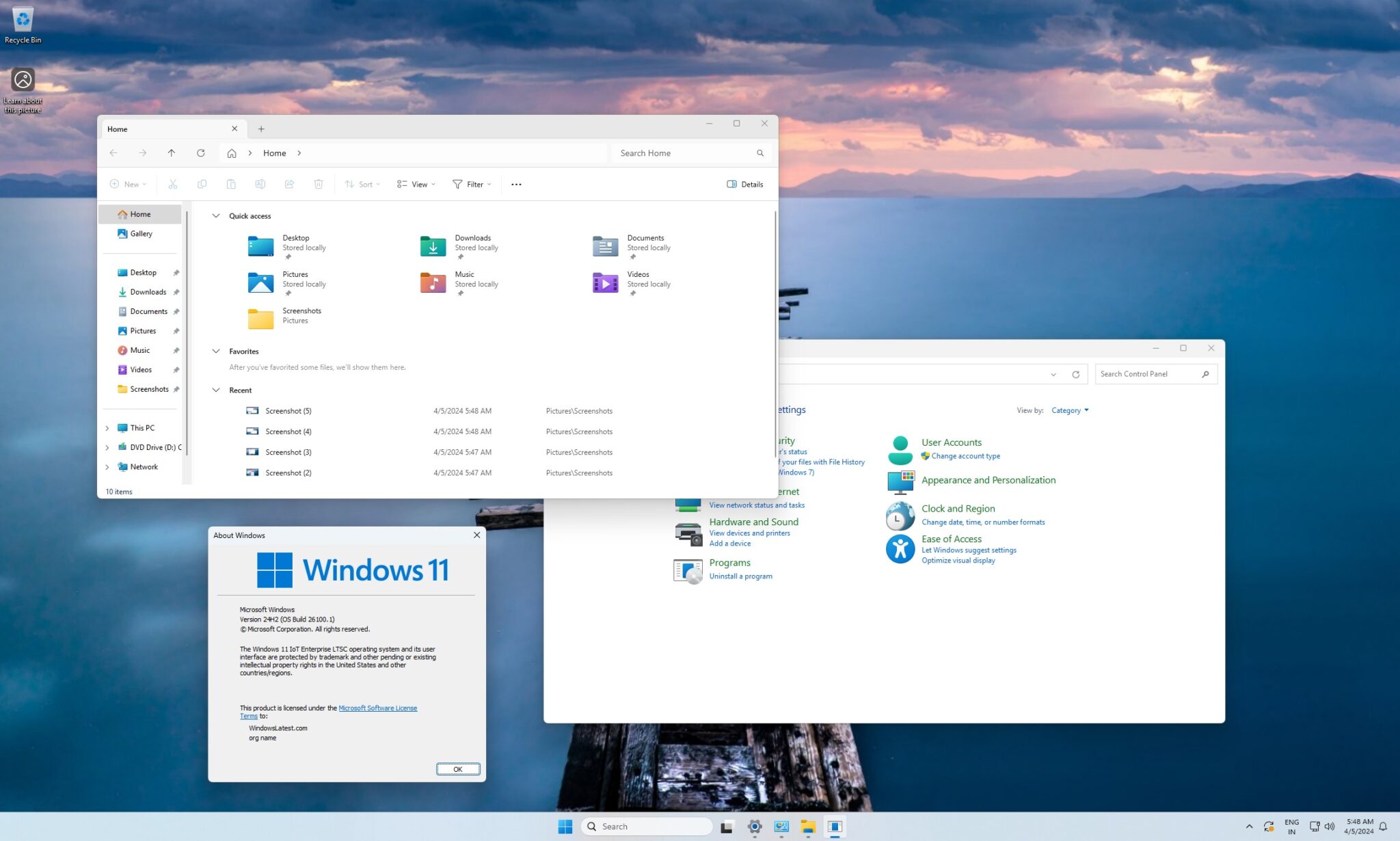 Hands on Windows 11 version 24H2 LTSC Build 26100 leaks online