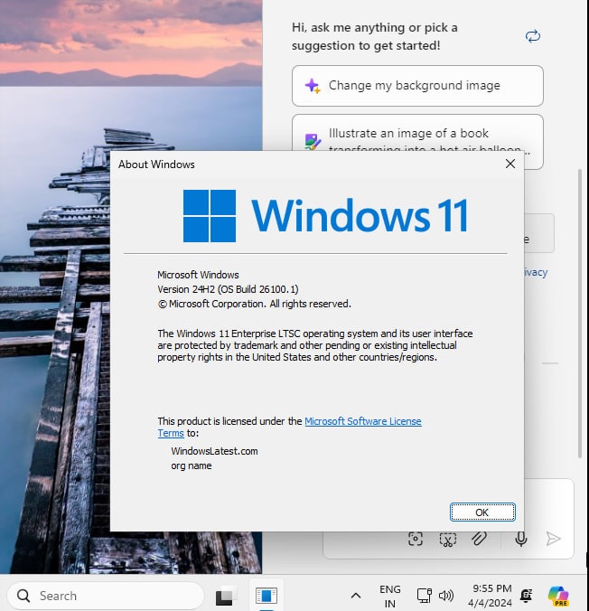 Windows 11 LTSC with Copilot