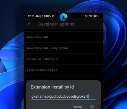 You can install an extension of your choice in Edge Canary for Android