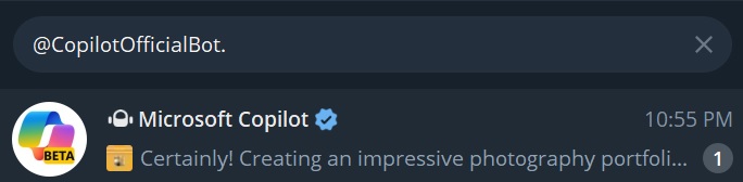 Copilot bot for Telegram