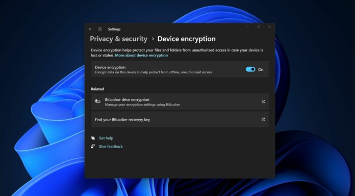 Microsoft confirms Windows 11 24H2 turns on Device Encryption by default