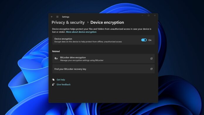 Microsoft confirms Windows 11 24H2 turns on Device Encryption by default