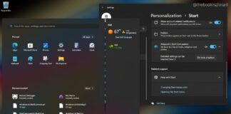 Windows 11 Start menu Live Tiles like panel