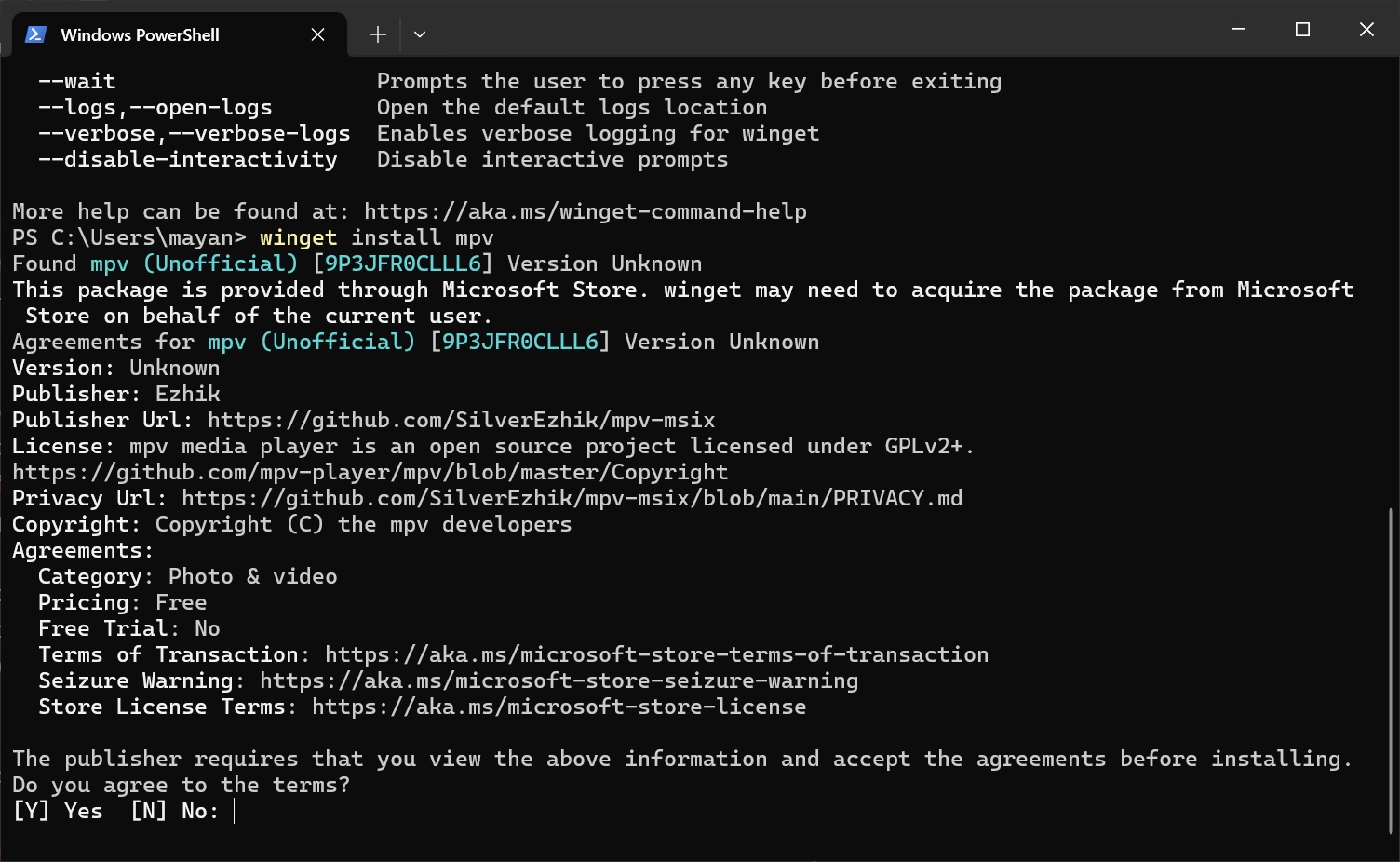 Using Winget to install packages on Windows 11