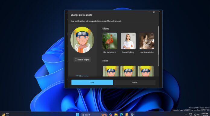 Windows 11 Build 26231 tests AI integration for your profile pictures Windows 11 build 26231 tests AI integration for your profile pictures