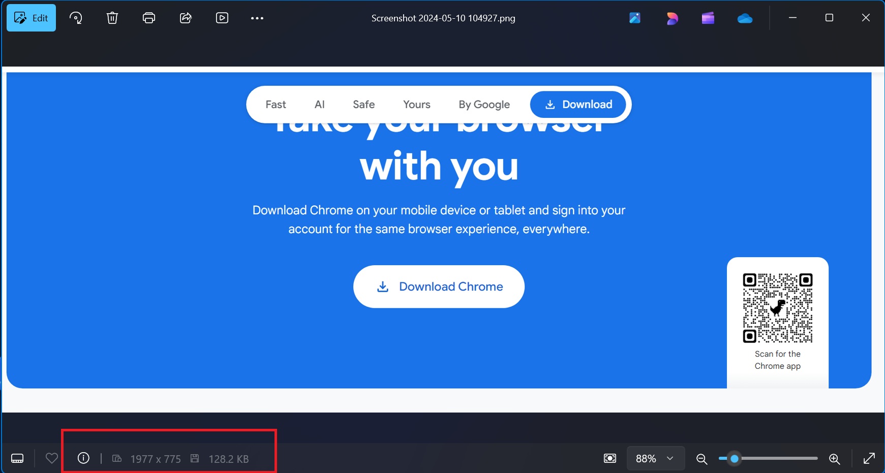 image metadata in viewer windows of Photos app