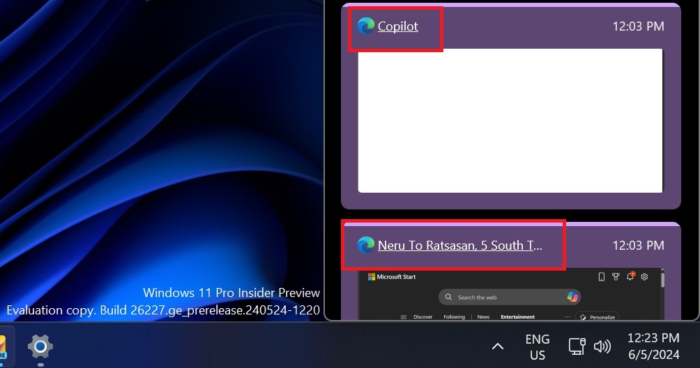 sticky notes app remembers source of the screenshot in Windows 11
