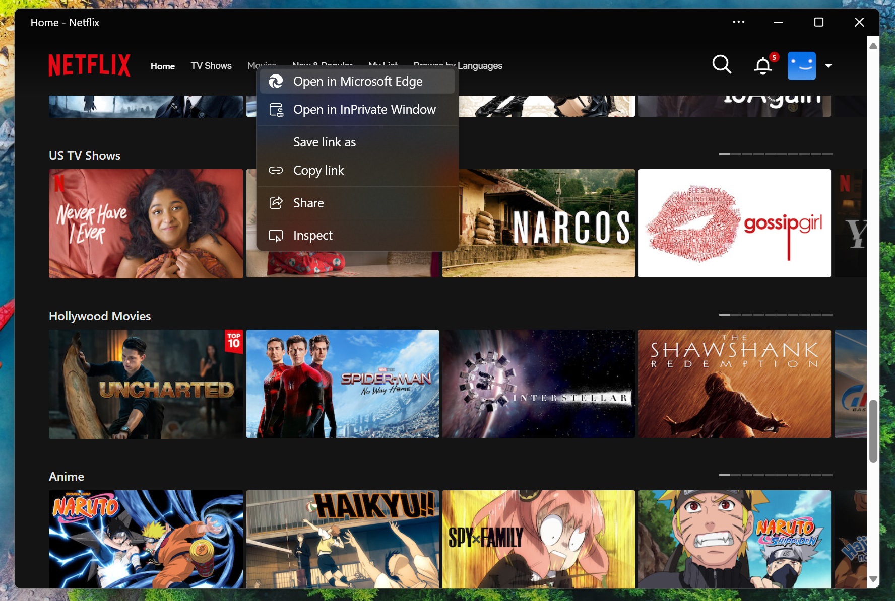Netflix new web app for Windows without downloads