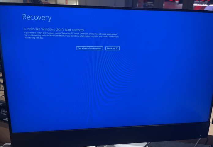Windows 10 BSOD with Recovery Screen and It looks like Windows didn't load