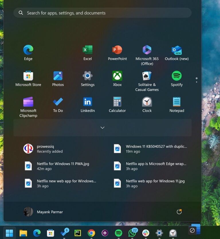Windows 11 kb5040527 out with start taskbar features direct download