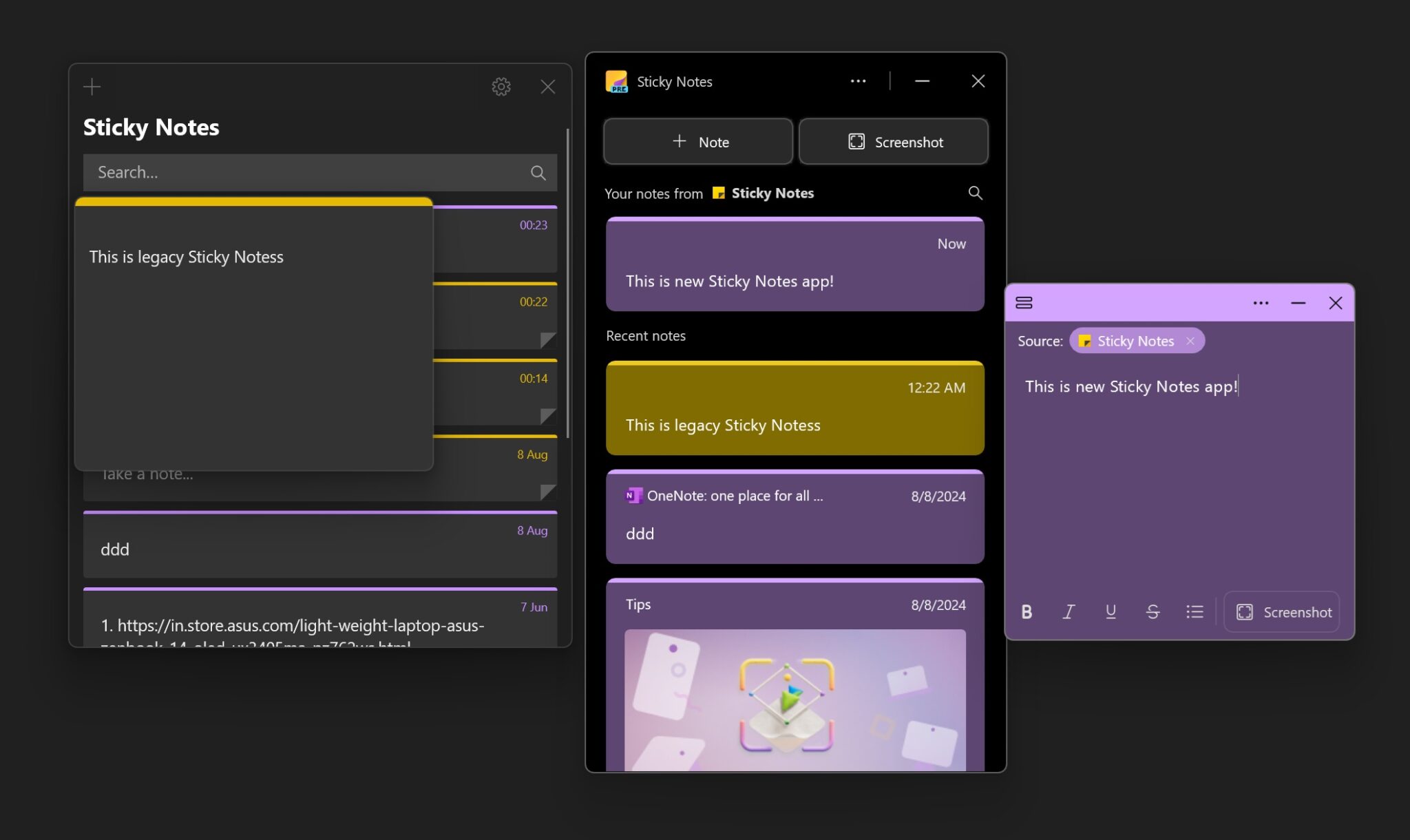 The new Sticky Notes (preview) rolls out on Windows 11 with mixed reviews
