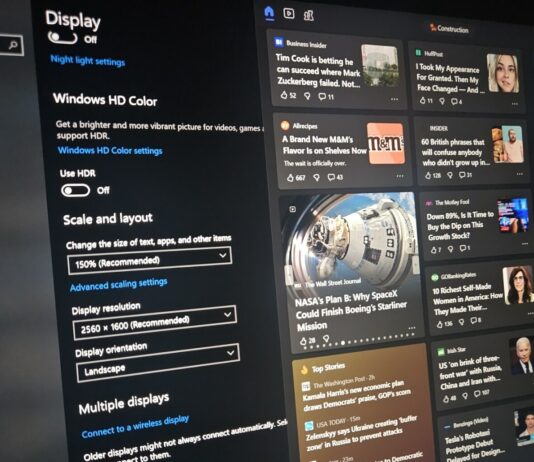 Windows 10 News and Interests taskbar