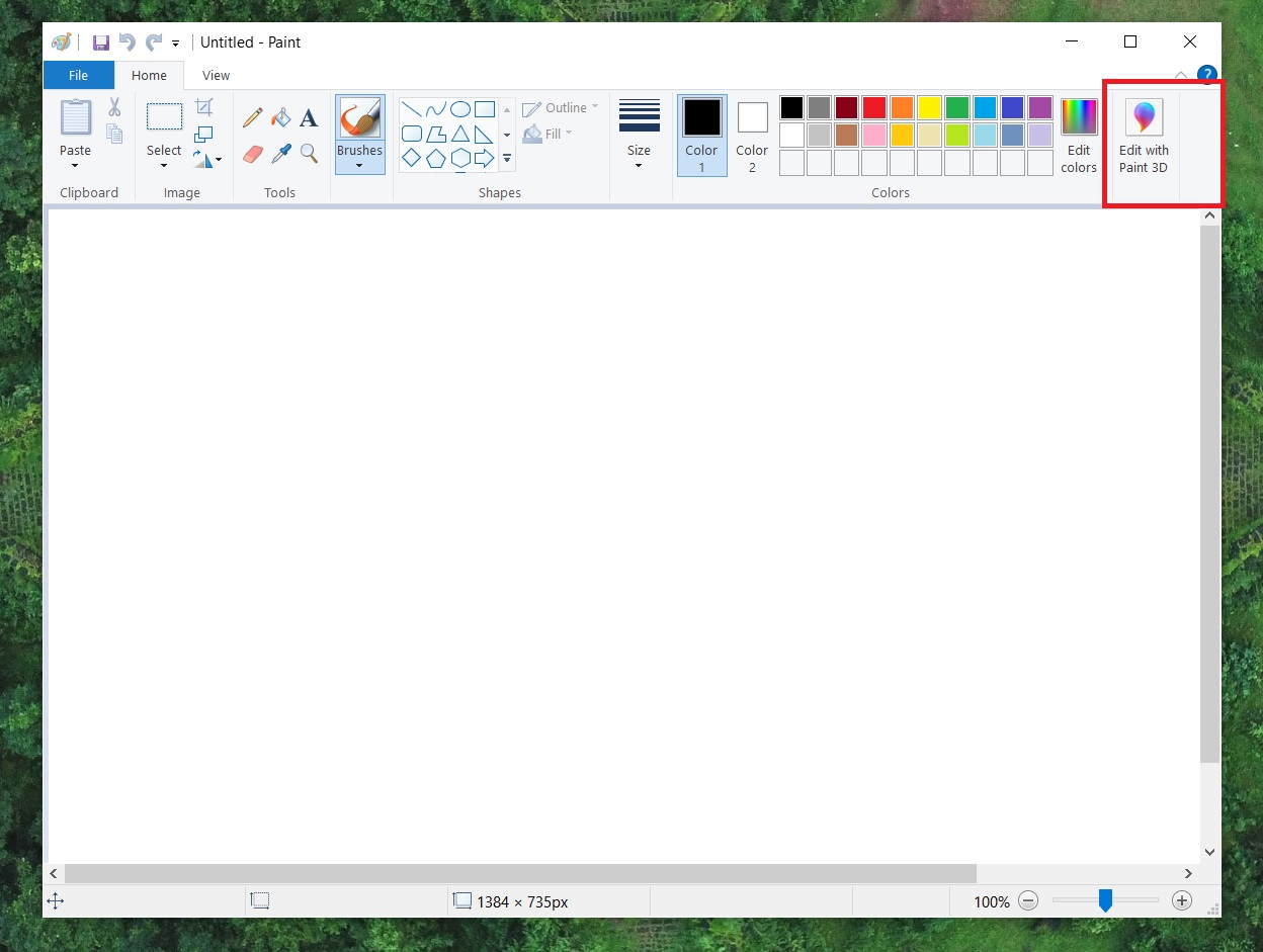 paint 3d redirection from the legacy paint app windows 10