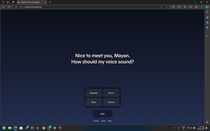 Copilot version 2 for web