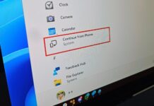 Windows 11 Continue from Phone