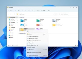 Windows 11 right-click menu