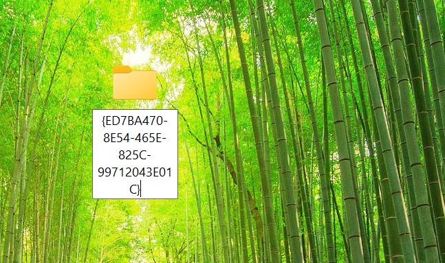 rename folder to access god mode in windows 11