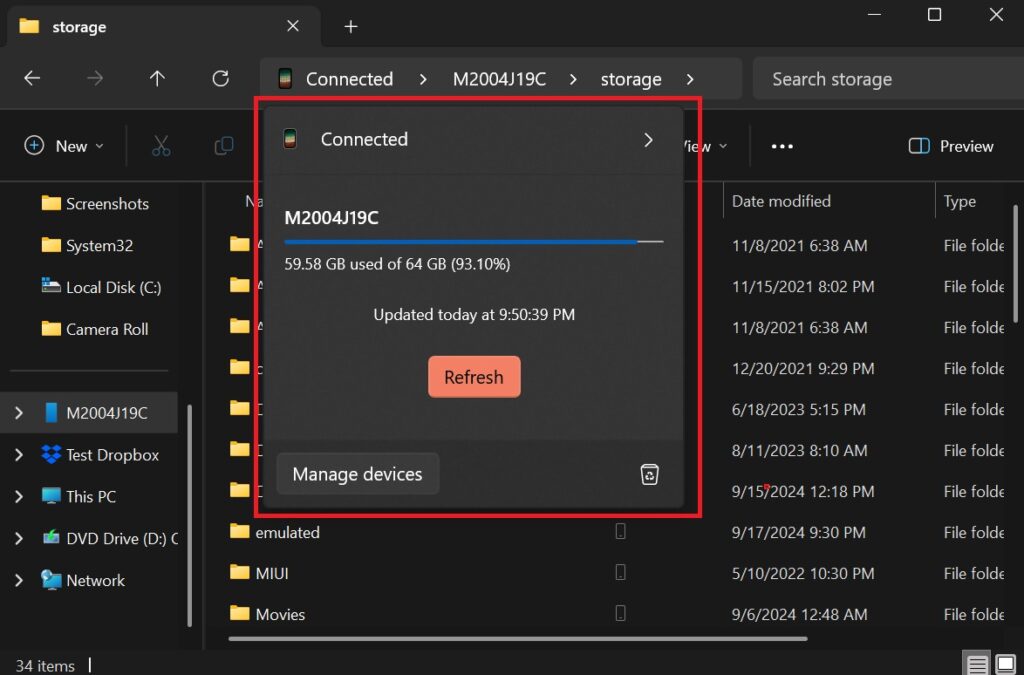 Bye USB, File Explorer gets Android storage integration on Windows 11 ...