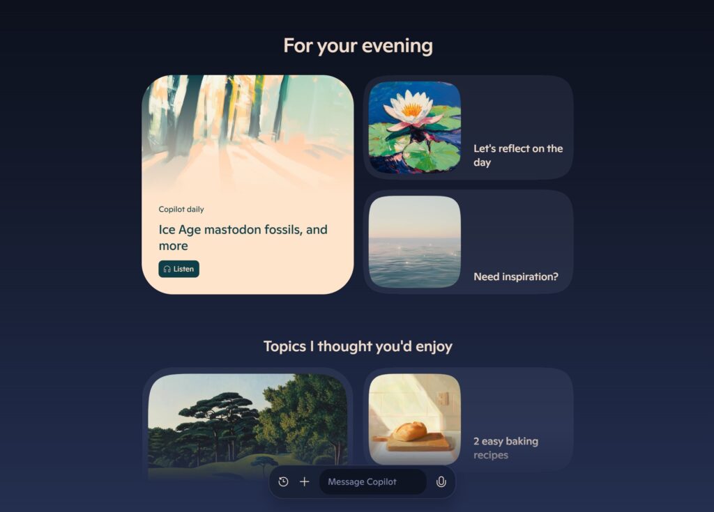 Hands on Microsoft Copilot is getting Perplexity AIlike news podcast