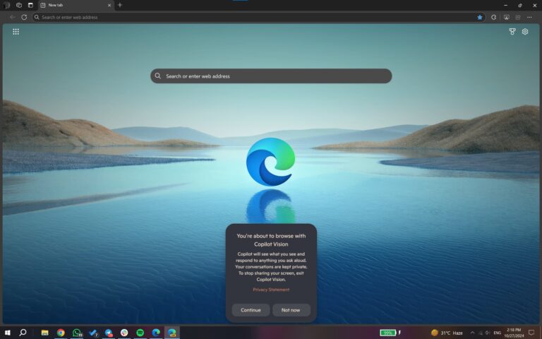 Microsoft Edge gets new Copilot UI, hints at Copilot Vision, loses ...
