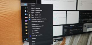 Windows 11 File Explorer modern context menu
