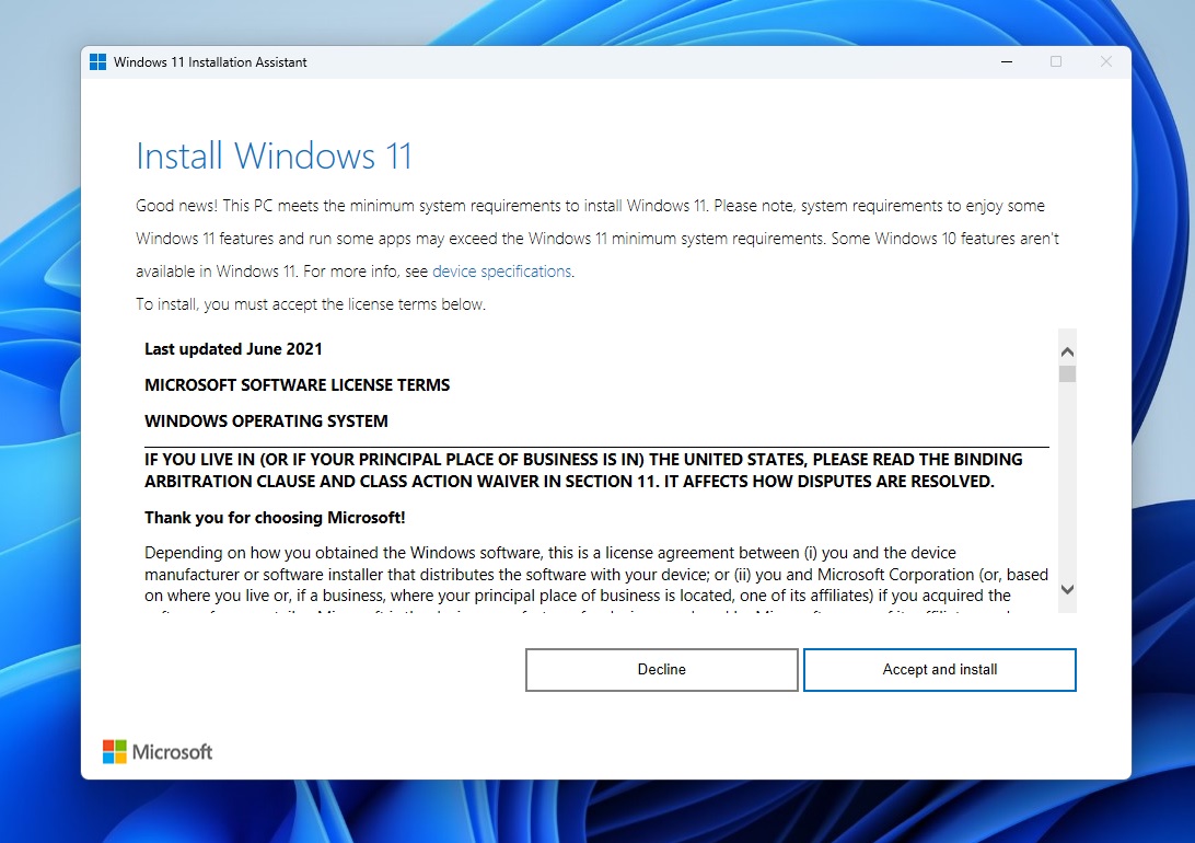 Windows 11 Installation Assistant