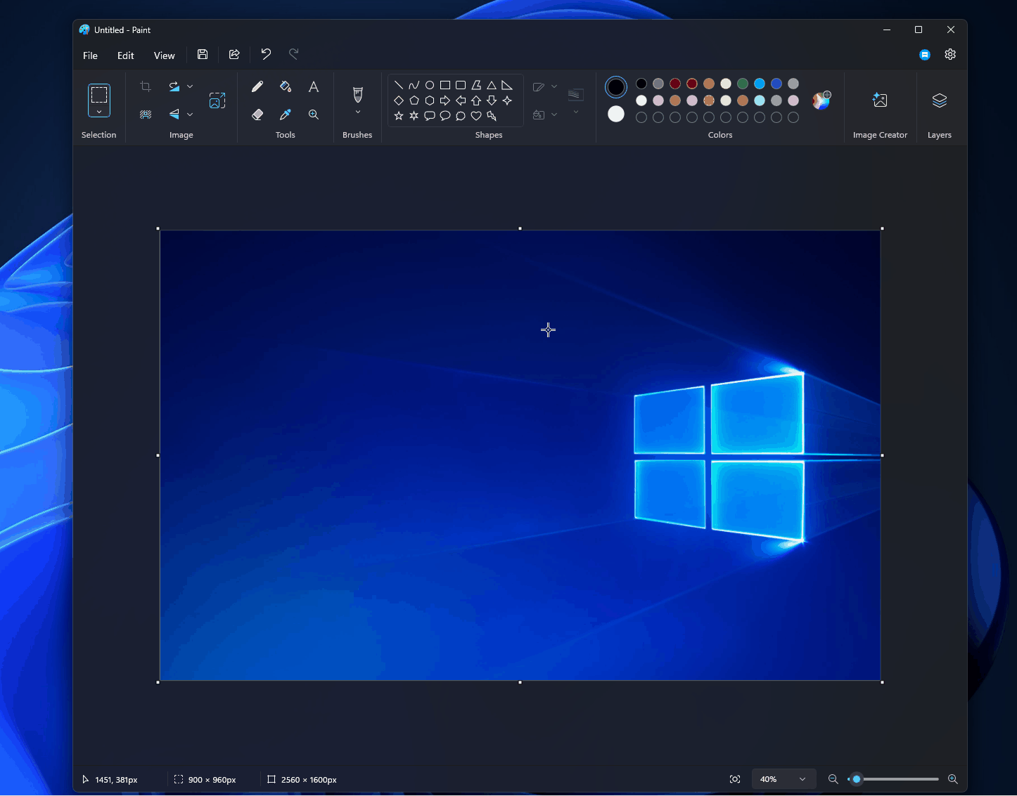 Generative Erase in Windows 11 Paint