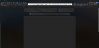 Microsoft Word with new Copilot UI