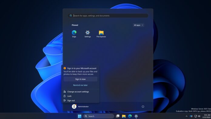 Windows Server auto installed