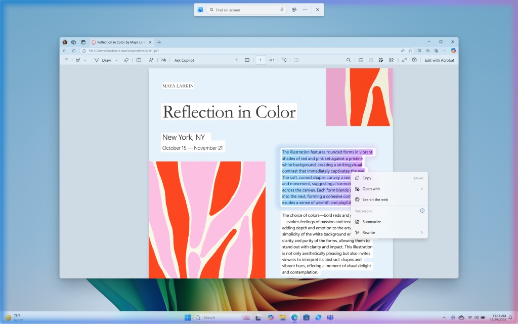 Click To Do in Windows 11 AI