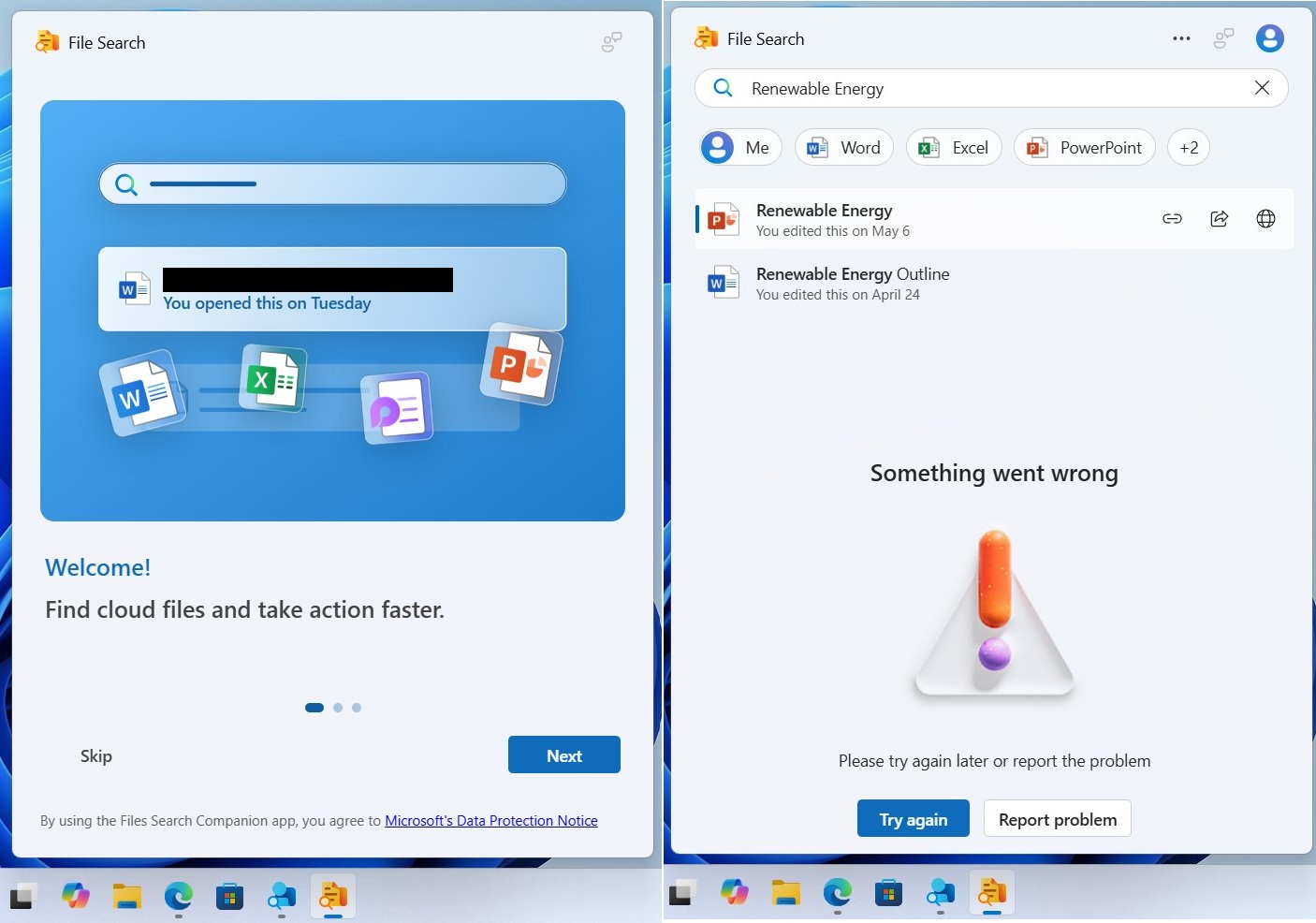 File Search app for Windows 11