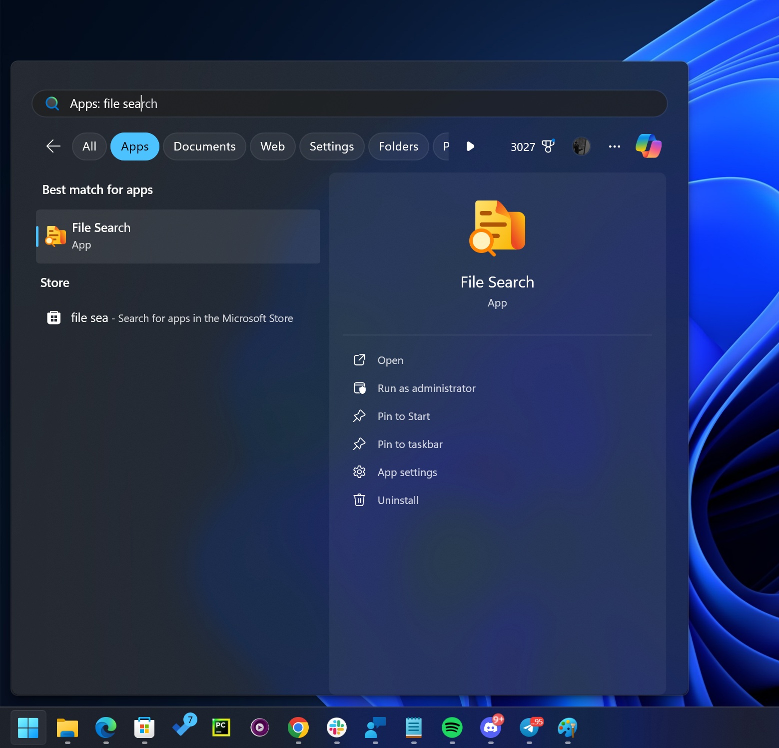 File Search in Windows 11