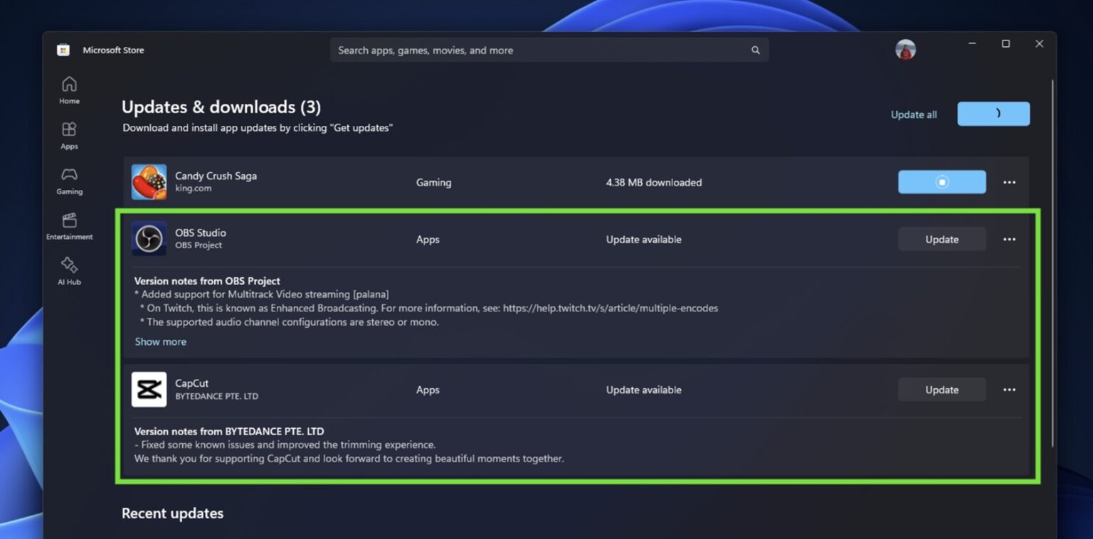 Windows 11's Store uses Winget to update Win32 apps with custom ...