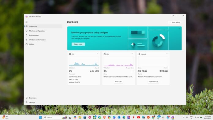Dev Home Windows 11