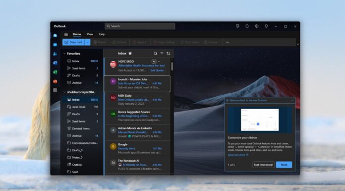 Mail and Calendar apps are still working