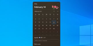 Windows 10 experiments with new calendar UI
