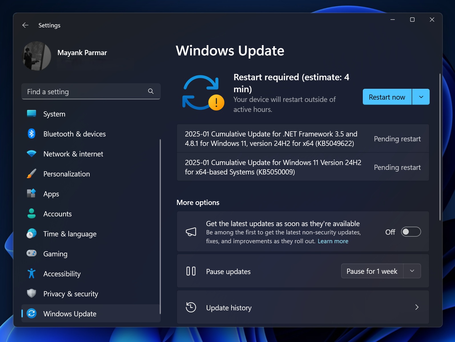 Windows 11 KB5050009 24H2 update