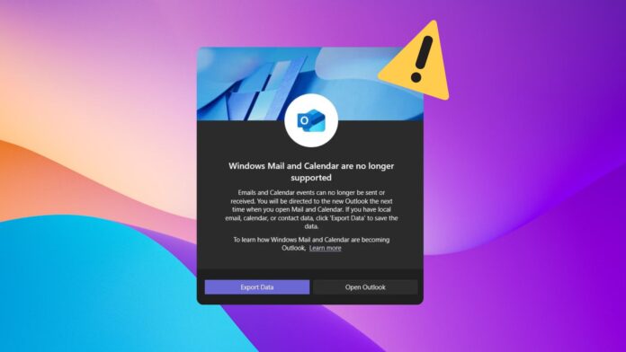 Windows 11's Mail & Calendar apps have stopped working for some