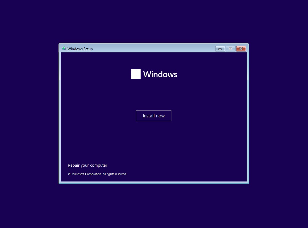 starting windows 11 23h2 reinstallation