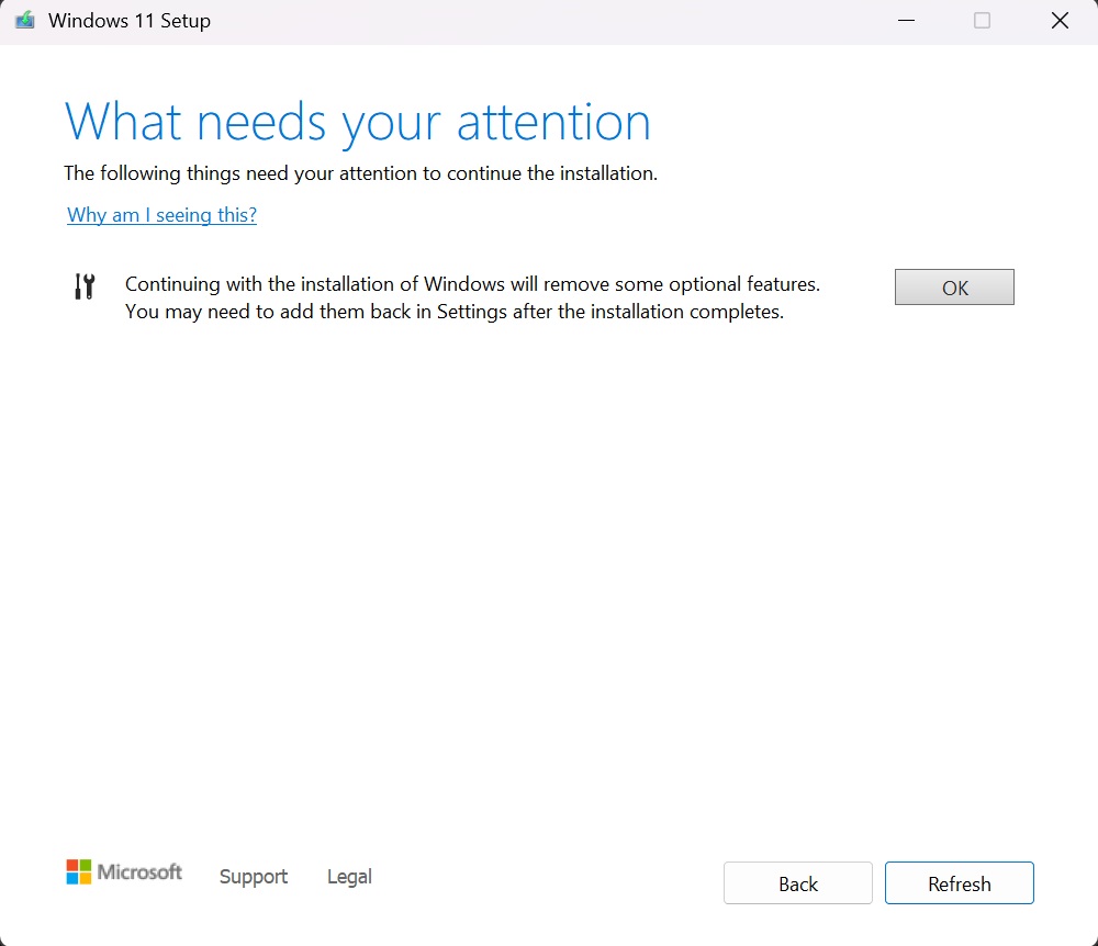 windows 11 23h2 setup page