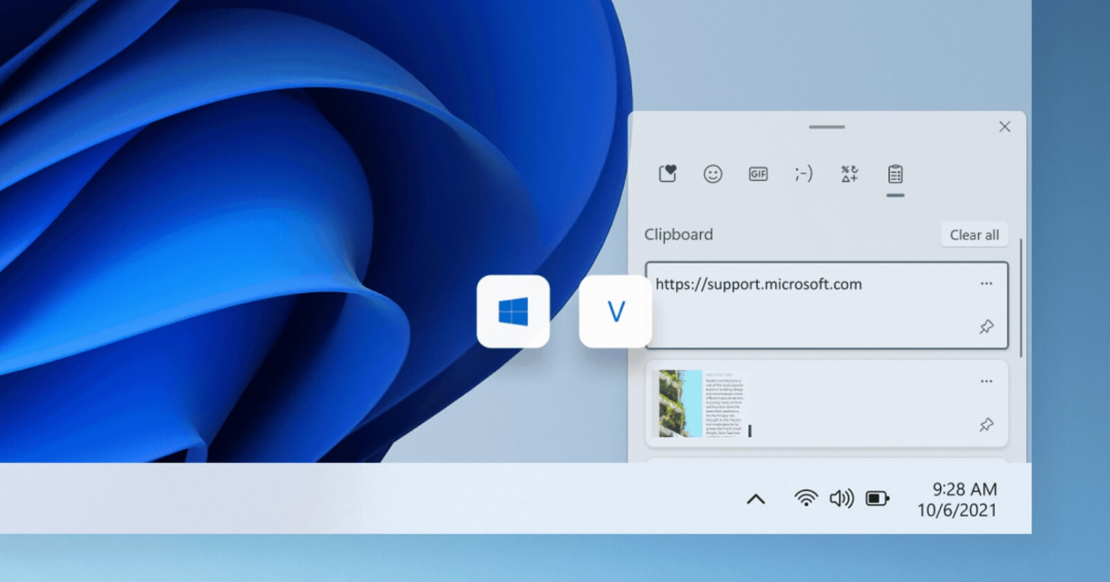 Cloud clipboard in Windows 11