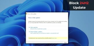 Block Windows 11 24H2 and prevent it from installing